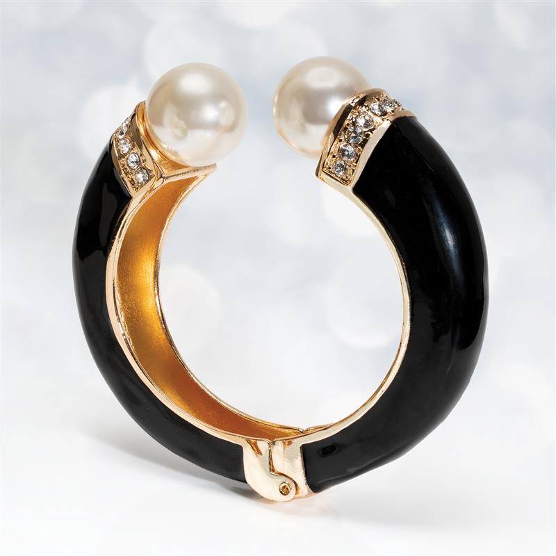 Park Avenue Cuff (Black Cuff & Stud Earrings)